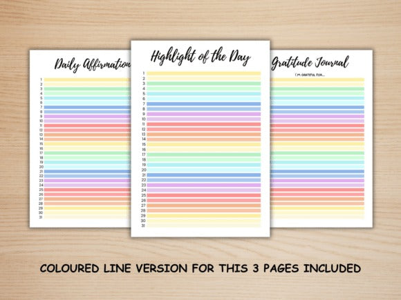 12-Monthly Tracker Bundle | A4 &amp; A5 Sizes | Printable Planner Inserts